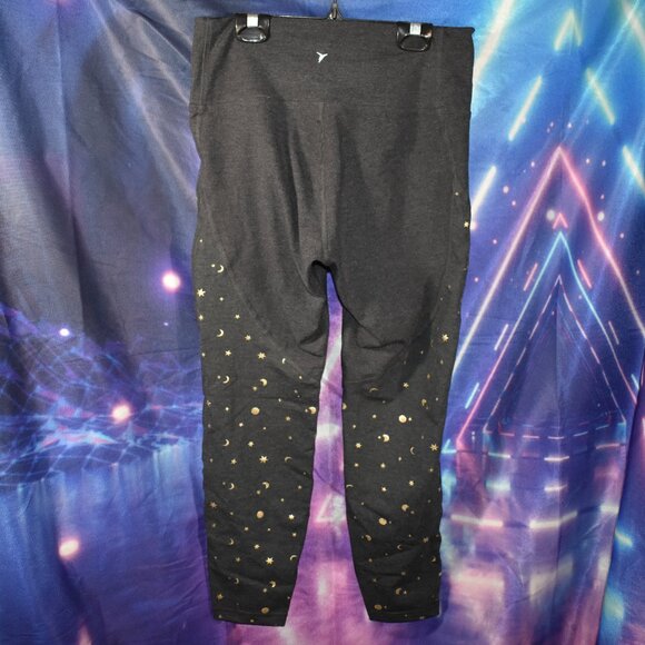 Old Navy Gray with Gold Celestial Active Ankle High Rise Balance Legging L - Picture 5 of 6